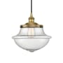 Innovations Lighting Oxford 12" Wide Pendant Brushed Brass / Seedy