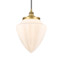 Innovations Lighting Bullet 12" Wide Pendant Brushed Brass / Matte White