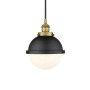 Innovations Lighting Hampden 9" Wide Mini Pendant Brushed Brass / Matte White