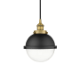 Innovations Lighting Hampden 9" Wide Mini Pendant Brushed Brass / Clear