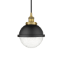 Innovations Lighting Hampden 9" Wide Mini Pendant Brushed Brass / Seedy