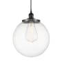 Innovations Lighting Beacon 14" Wide Pendant Matte Black / Clear