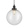 Innovations Lighting Beacon 12" Wide pendant Matte Black / Seedy