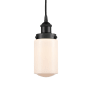 Innovations Lighting Dover 5" Wide Mini Pendant Matte Black / Matte White