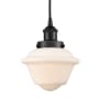 Innovations Lighting Oxford 8" Wide Mini Pendant Matte Black / Matte White