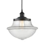 Innovations Lighting Oxford 12" Wide Pendant Matte Black / Clear