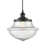 Innovations Lighting Oxford 12" Wide Pendant Matte Black / Seedy