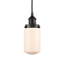 Innovations Lighting Dover 5" Wide Mini Pendant Oil Rubbed Bronze / Matte White
