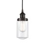 Innovations Lighting Dover 5" Wide Mini Pendant Oil Rubbed Bronze / Clear