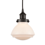 Innovations Lighting Olean 7" Wide Mini Pendant Oil Rubbed Bronze / Matte White