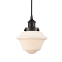 Innovations Lighting Oxford 8" Wide Mini Pendant Oil Rubbed Bronze / Matte White
