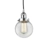 Innovations Lighting Beacon 6" Wide Mini Pendant Polished Chrome / Clear