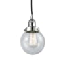 Innovations Lighting Beacon 6" Wide Mini Pendant Polished Chrome / Seedy