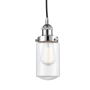 Innovations Lighting Dover 5" Wide Mini Pendant Polished Chrome / Clear
