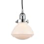 Innovations Lighting Olean 7" Wide Mini Pendant Polished Chrome / Matte White