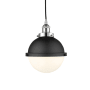 Innovations Lighting Hampden 9" Wide Mini Pendant Polished Chrome / Matte White