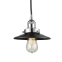 Innovations Lighting Railroad 8" Wide Mini Pendant Polished Chrome / Matte Black