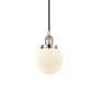 Innovations Lighting Beacon 6" Wide Mini Pendant Polished Nickel / Matte White