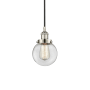Innovations Lighting Beacon 6" Wide Mini Pendant Polished Nickel / Clear