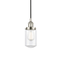 Innovations Lighting Dover 5" Wide Mini Pendant Polished Nickel / Clear
