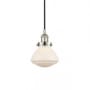 Innovations Lighting Olean 7" Wide Mini Pendant Polished Nickel / Matte White