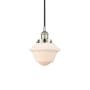 Innovations Lighting Oxford 8" Wide Mini Pendant Polished Nickel / Matte White