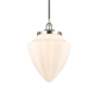 Innovations Lighting Bullet 12" Wide Pendant Polished Nickel / Matte White