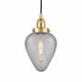 Innovations Lighting Geneseo 7" Wide Mini Pendant Satin Gold / Clear Crackled