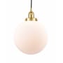 Innovations Lighting Beacon 10" Wide Pendant Satin Gold / Matte White