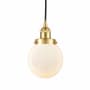Innovations Lighting Beacon 6" Wide Mini Pendant Satin Gold / Matte White
