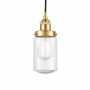 Innovations Lighting Dover 5" Wide Mini Pendant Satin Gold / Seedy