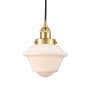 Innovations Lighting Oxford 8" Wide Mini Pendant Satin Gold / Matte White