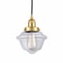 Innovations Lighting Oxford 8" Wide Mini Pendant Satin Gold / Clear