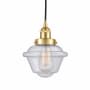 Innovations Lighting Oxford 8" Wide Mini Pendant Satin Gold / Seedy