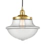 Innovations Lighting Oxford 12" Wide Pendant Satin Gold / Clear