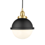Innovations Lighting Hampden 9" Wide Mini Pendant Satin Gold / Matte White