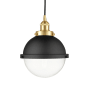 Innovations Lighting Hampden 9" Wide Mini Pendant Satin Gold / Clear