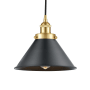 Innovations Lighting Briarcliff 10" Wide Pendant Satin Gold / Matte Black