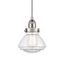 Innovations Lighting Olean 7" Wide Mini Pendant Brushed Satin Nickel / Clear