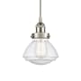 Innovations Lighting Olean 7" Wide Mini Pendant Brushed Satin Nickel / Seedy