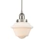 Innovations Lighting Oxford 8" Wide Mini Pendant Brushed Satin Nickel / Matte White
