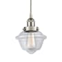 Innovations Lighting Oxford 8" Wide Mini Pendant Brushed Satin Nickel / Clear