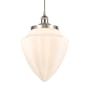 Innovations Lighting Bullet 12" Wide Pendant Brushed Satin Nickel / Matte White