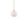 Innovations Lighting Farmhouse Rope 8" Wide Mini Pendant Antique Brass / White Glass with White Rope
