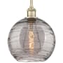 Innovations Lighting Athens Deco Swirl 10" Wide Mini Pendant Antique Brass