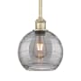 Innovations Lighting Athens Deco Swirl 8" Wide Mini Pendant Antique Brass