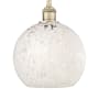 Innovations Lighting White Mouchette 10" Wide Mini Pendant Antique Brass