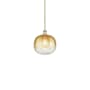 Innovations Lighting Brookhaven Sphere 11" Wide Mini Pendant Antique Brass / Amber