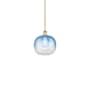 Innovations Lighting Brookhaven Sphere 11" Wide Mini Pendant Antique Brass / Sapphire Blue