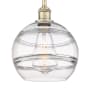 Innovations Lighting Rochester 10" Wide Mini Pendant Antique Brass / Clear